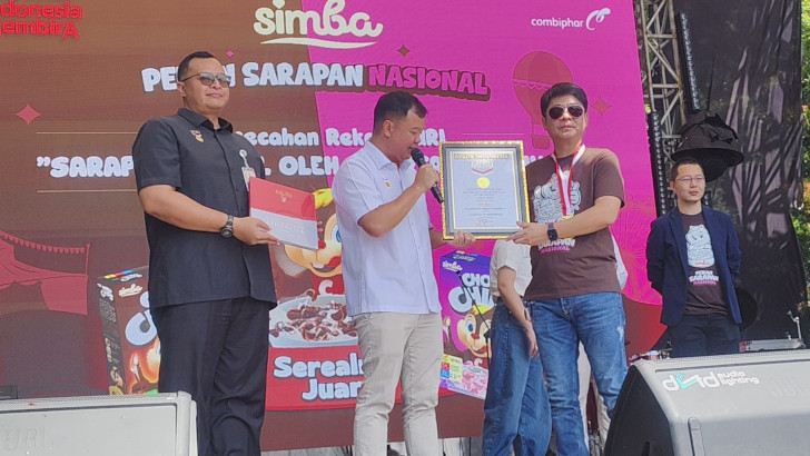SIMBA Catatkan Rekor Muri, Sarapan Sereal Dengan Peserta Terbanyak di Indonesia