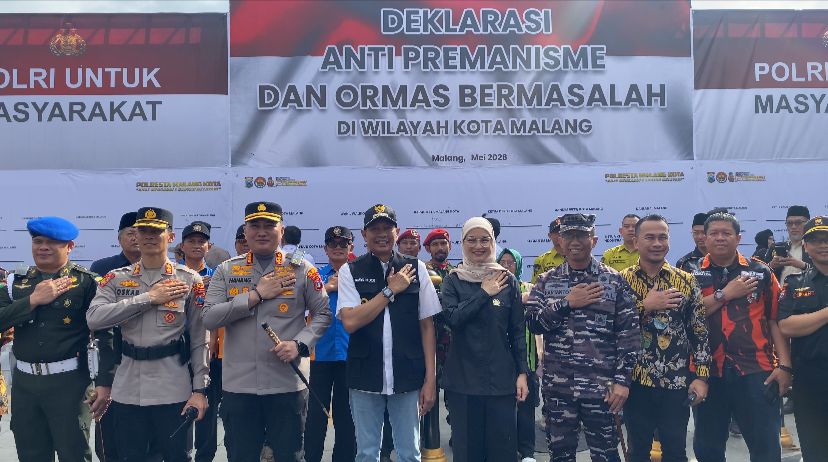 Deklarasi Anti Premanisme dan Ormas Bermasalah di Kota Malang (Tagarjatim.id/ Puput Hajarani)