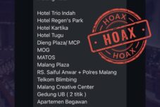 Tangkapan layar pesan berantai di WAG yang mengatakan adanya sniper di Kota Malang (Istimewa)