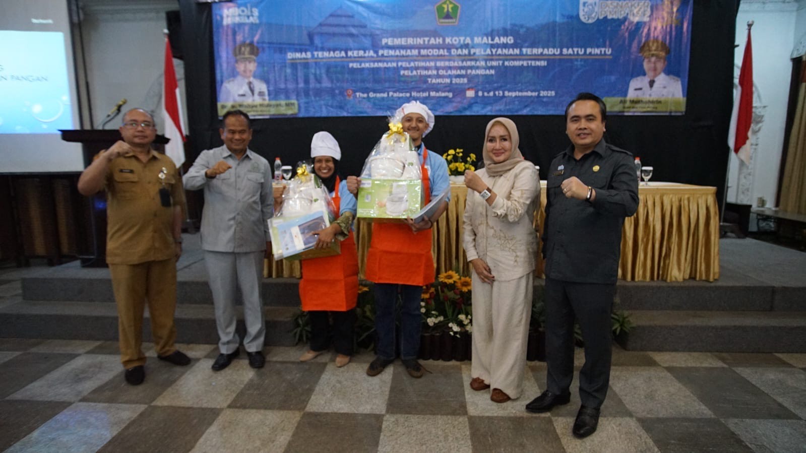 Peserta Pelatihan Olahan Pangan yang digelar Dinas Tenaga Kerja, Penanaman Modal, dan Pelayanan Terpadu Satu Pintu (Disnaker-PMPTSP) Kota Malang di hotel Grand Palace (Istimewa)