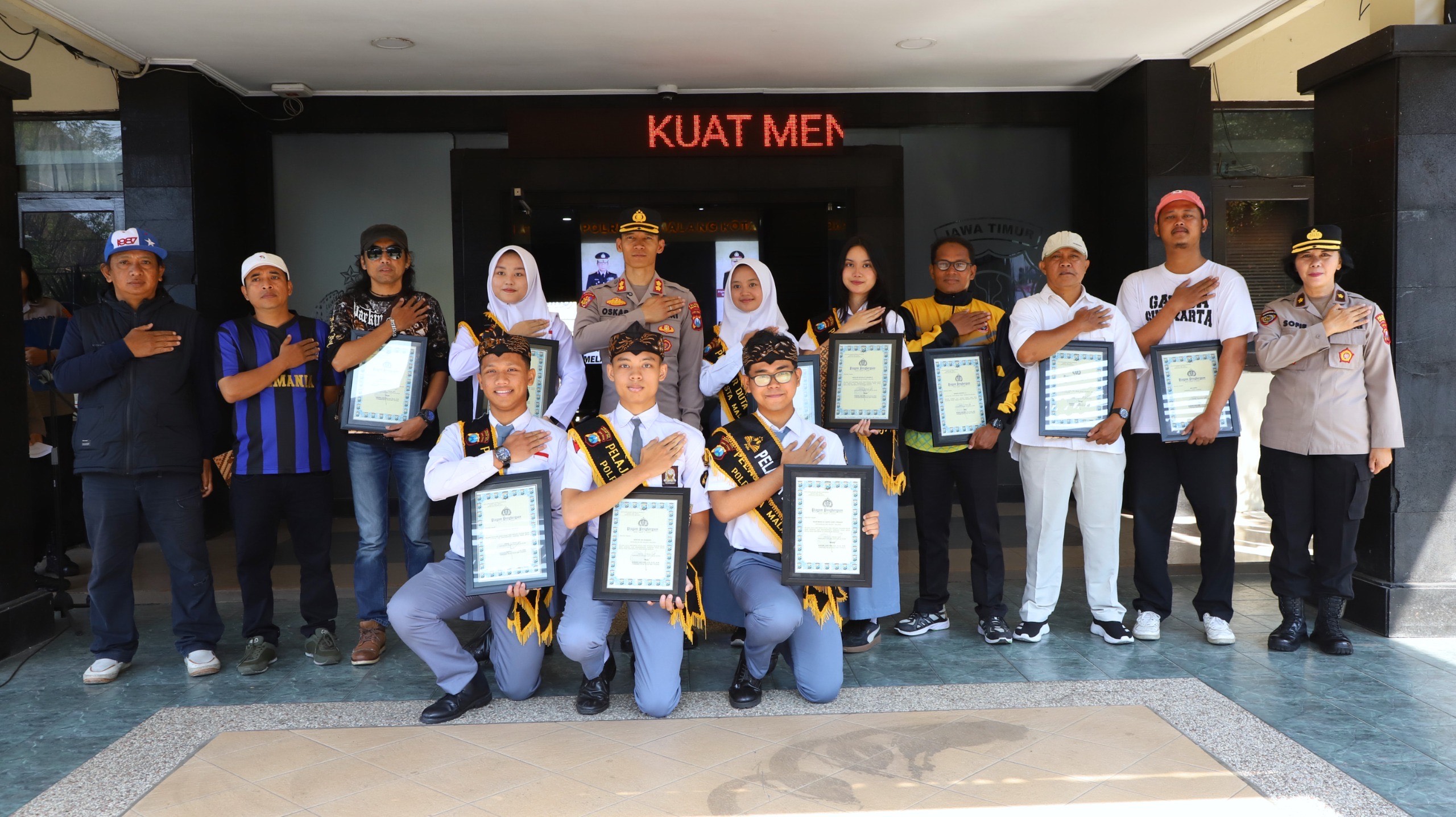 Sinergi Jaga Kamtibmas, Polresta Malang Kota Apresiasi Warga Berprestasi