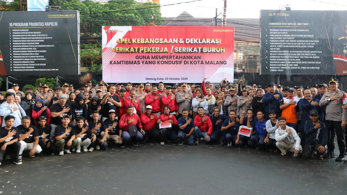 Polresta Malang Kota dan Serikat Pekerja Teguhkan Komitmen Jaga Kamtibmas