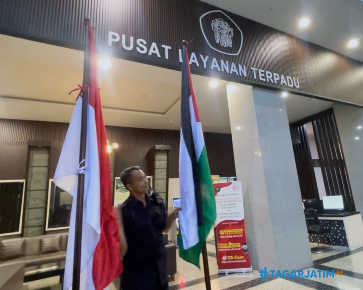 Dukung Kemerdekaan Palestina, UB Kibarkan Bendera Palestina di Seluruh Kampus