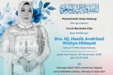 Istri Wali Kota Malang Hanik Andriani Meninggal Dunia