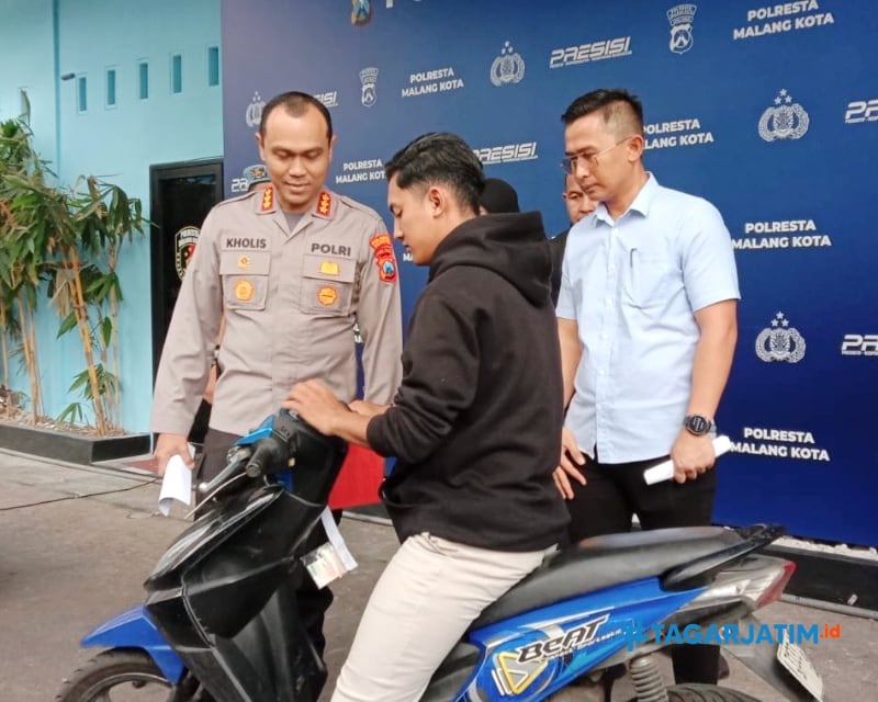Aksinya Terekam CCTV, Dua Bocah Pelaku Curanmor Berhasil Diamankan Polresta Malang Kota