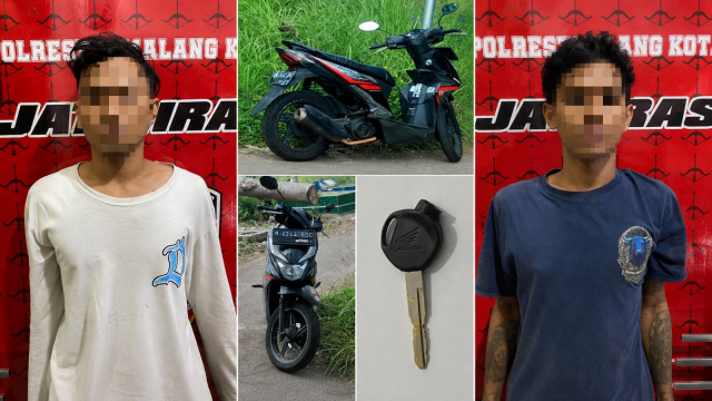Polresta Malang Kota Tangkap Dua Pelaku Spesialis Perampas Sepeda Motor Mahasiswa